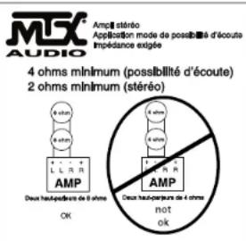 MTX Audio RT202 - Altavoz típico Configuraciones de las conexiones eléctricas - 1