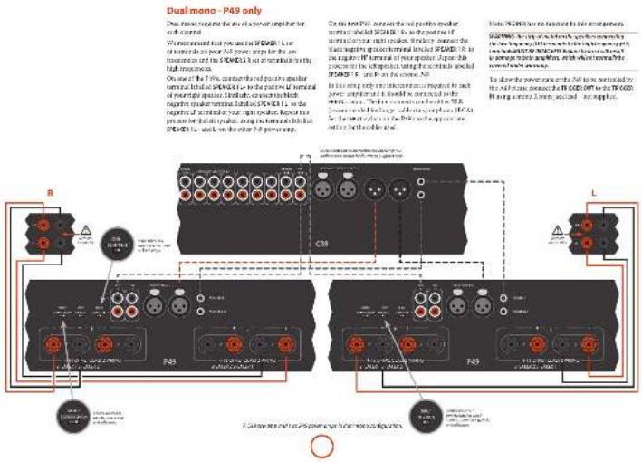 ARCAM FMJ P49 - Bridged mode - P49 only - 3
