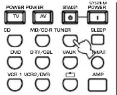 YAMAHA RXV630RDS - Drücken Sie die Taste INPUT / (die TUNER-Taste auf der Fernbedienung), um TUNER als Eingangsquelle zu wahlen. - 2