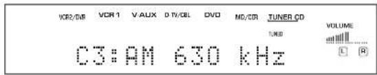 YAMAHA RXV630RDS - Press MEMORY (MAN'L/AUTO FM) on the front panel while the "MEMORY" indicator is flashing. - 2