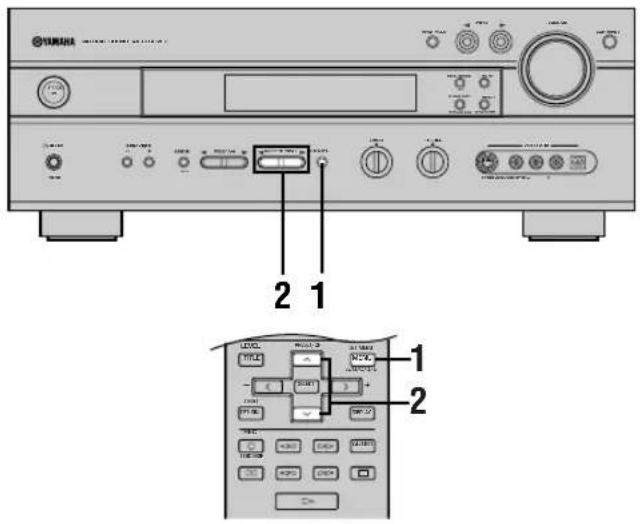 YAMAHA RXV630RDS - Sintonización de una emisora preajustada - 1