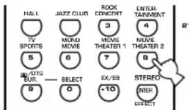 YAMAHA RXV630RDS - Z Valj om du sa onskar ett DSP-program. - 2
