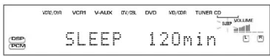 YAMAHA RXV630RDS - Setting the sleep timer - 3