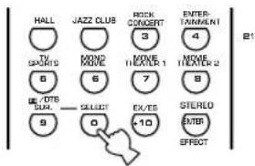 YAMAHA RXV630RDS - Press SELECT repeatedly to select the decoder; PRO LOGIC or PRO LOGIC II. - 1