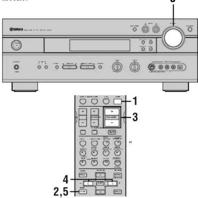 YAMAHA RXV630RDS - Uso del tono di prova - 1