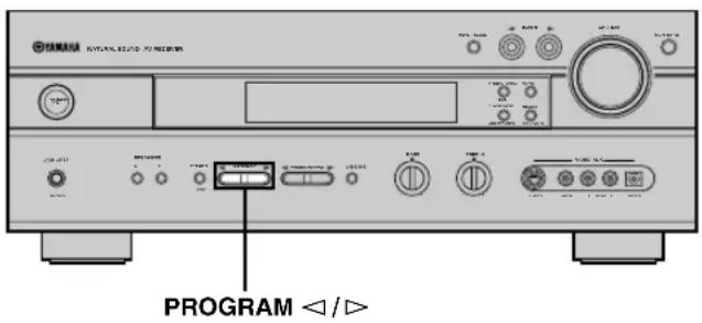 YAMAHA RXV630RDS - Selezione di un programma di campo sonoro - 1