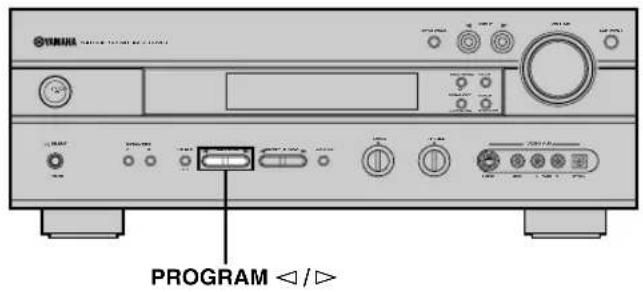 YAMAHA RXV630RDS - Att valja PRO LOGIC II - 1