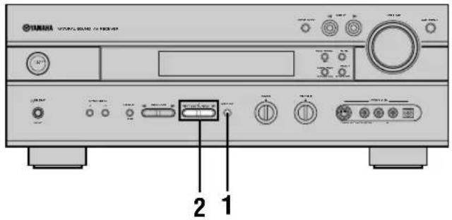 YAMAHA RXV630RDS - Tuning in to a preset station - 1