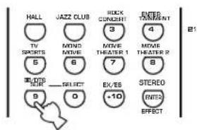 YAMAHA RXV630RDS - After selecting on the decoder (PRO LOGIC II), select the mode appropriate for the source by pressing D/DTS SUR. - 1