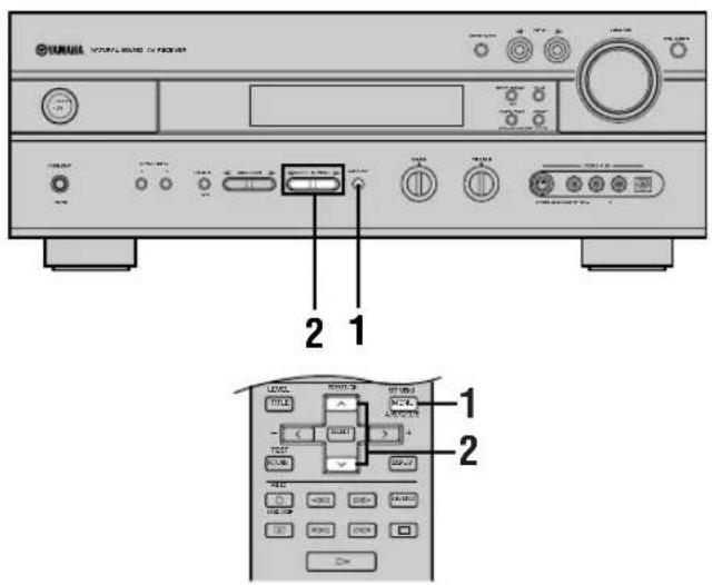 YAMAHA RXV630RDS - Aufrufen eines Festsenders - 1