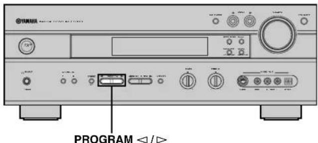 YAMAHA RXV630RDS - Selecting a sound field program - 1