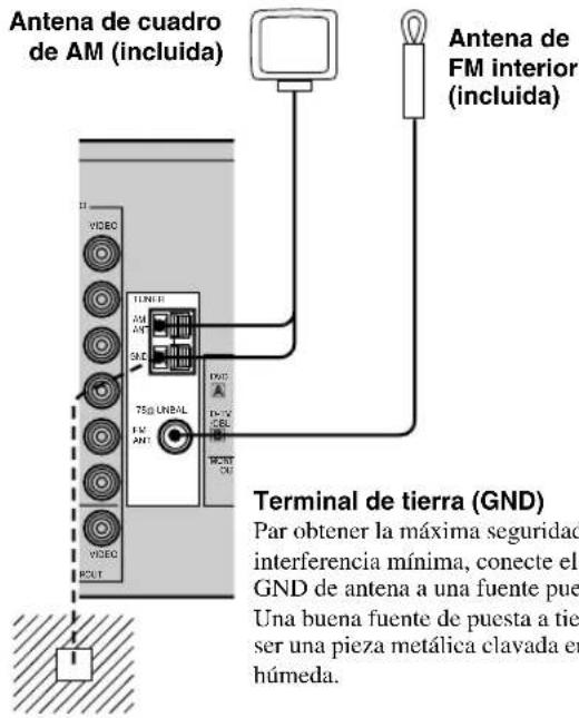 YAMAHA RXV630RDS - Conexión de las antenas RX-V630RDS - 1