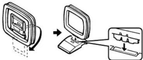 YAMAHA RXV630RDS - Set up the AM loop antenna, then connect it. - 1