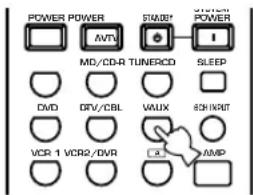 YAMAHA RXV630RDS - Druk op de ingangskeuzetoets of op A om de set bedieningstoetsen te selecteren waarvoor u de ingestelde fabrikantencode wilt wissen. - 1