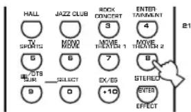 HALL JAZZ CLUB ROCK CONCERT ENTER TAKWENT TV SPORTS MOV MOVE MOVIE THICKER 1 MOVIE THICKER 2 5 6 7 8 VOTS CLUB SELECT EX/ES STEREO ENTER EFFECT 9 0 +10