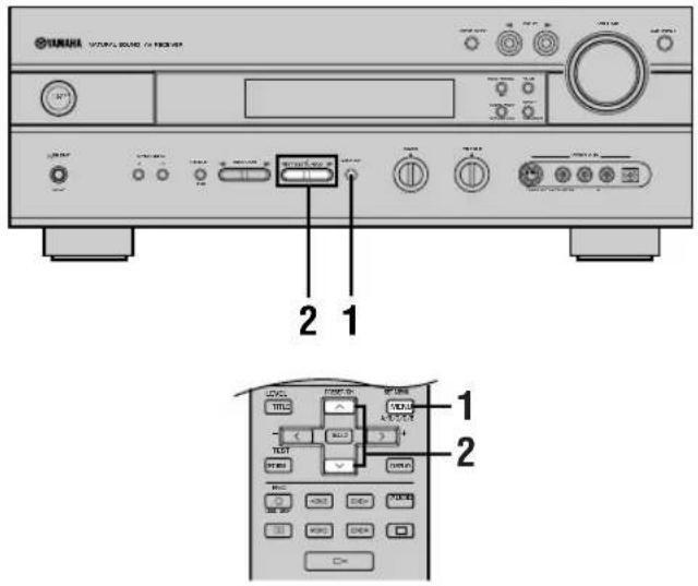 YAMAHA DSPAX630SE - Att ställa in en förinställd station - 1