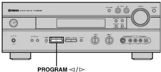 YAMAHA DSPAX630SE - Att välja ett ljudfältsprogram - 1