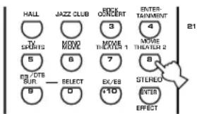 HALL JAZZ CLUB ECK CONCERT ENTER- TAINMENT TV SPORTS MOV MOV MOVE THEATER 1 MOVE THEATER 2 5 8 7 8 mg/CTS BUR. SELECT EX/EB STUDIO ENTER 0 10 EFFECT