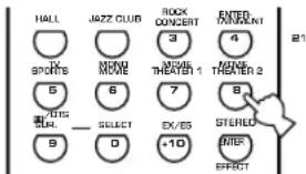 HALL JAZZ CLUB ROCK CONCERT ENTER DIMENSION TV SPORTS MONO MOVIE 3 4 MOVIE THEATER 1 MOVIE THEATER 2 5 6 7 8 TURS SELECT EX/ES STEREO 9 0 +10 ENTER EFFECT