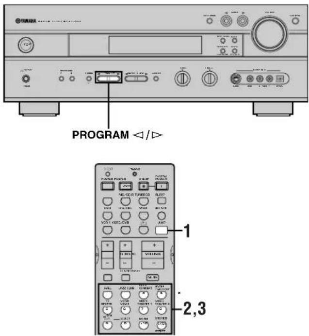 PROGRAM ◀/▶ 1 2,3