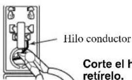 Hilo conductor Corte el h retirelo.