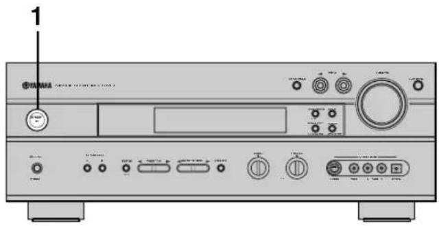 YAMAHA DSPAX630SE - Att sätta på strömmen - 1