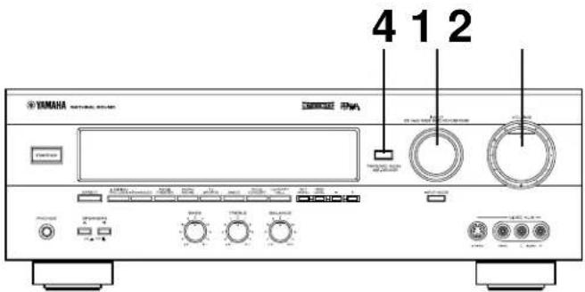 YAMAHA DSPA595 - Notes on input mode selection - 1