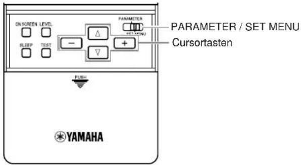 YAMAHA DSPAX2 - Bedienung des Einstellungsmenüss (SET MENU) - 1