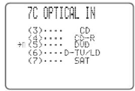 YAMAHA DSPAX2 - 7C. Para las tomas OPTICAL INPUT (3) a (7) - 1