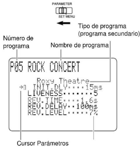 YAMAHA DSPAX2 - Cambio de ajustes de parámetros - 1