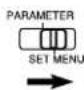 YAMAHA DSPAX2 - Placcz le commutatcur PARAMETER/SET MENU sur la position SET MENU. - 1