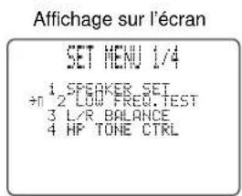 YAMAHA DSPAX2 - Placcz le commutatcur PARAMETER/SET MENU sur la position SET MENU. - 3