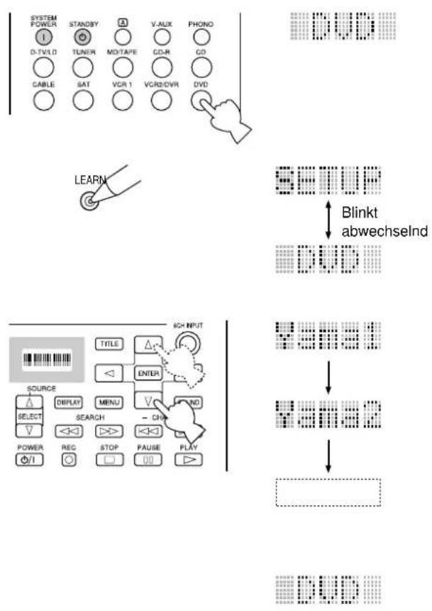 YAMAHA DSPAX2 - Einstellung des Herstellercodes in der Fernbedienung - 1