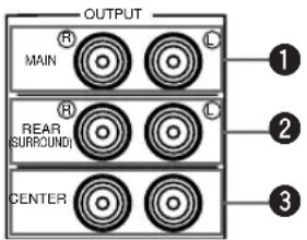 OUTPUT MAIN REAR SURROUND CENTER