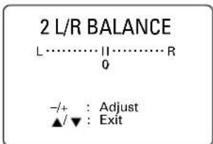 YAMAHA DSPAX620 - L/R BALANCE (Balans mellan vänster och höger huvudhögtalare) - 1