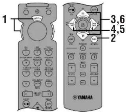 YAMAHA DSPAX620 - Justering av inställningspunkterna på inställningsmenyn (SET MENU) - 1