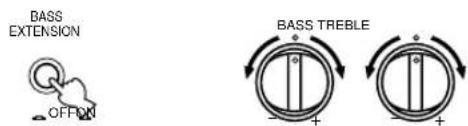 BASS EXTENSION OFF BASS TREBLE -4 -4