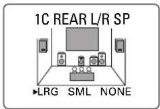 1C REAR L/R SP ►LRG SML NONE