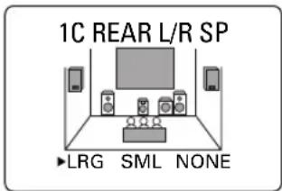 1C REAR L/R SP ►LRG SML NONE