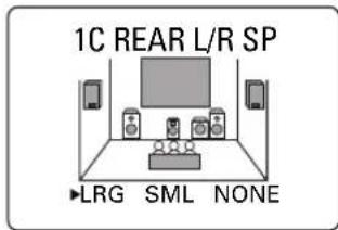 1C REAR L/R SP ►LRG SML NONE