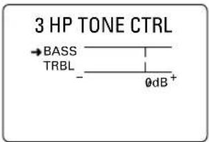 3 HP TONE CTRL →BASS TRBL - θdB⁺