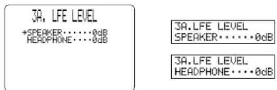 YAMAHA DSPAX1 - ■ 3A. LFE LEVEL (LFE-Pegel) - 1