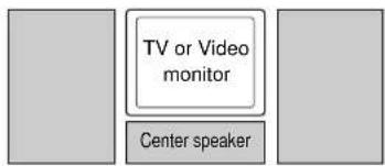 TV or Video monitor Center speaker