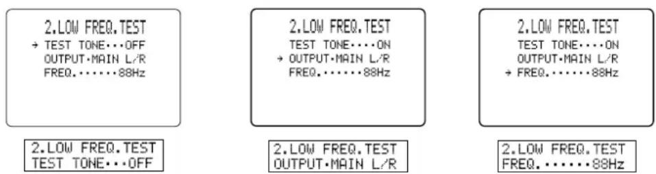 YAMAHA DSPAX1 - LOW FREQ. TEST (Test der niedrigen Frequenzen) - 1