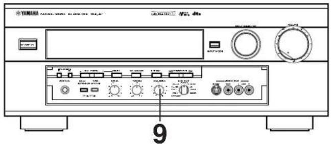 YAMAHA DSPA2 - Press the TEST key on the remote controller so that "TEST DOLBY SUR." appears on the display to enter the test mode. - 3