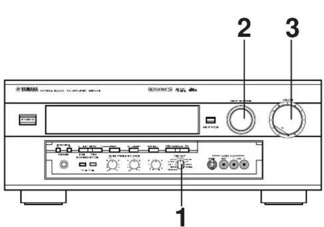 YAMAHA DSPA2 - ■ Aufnahme einer Wiedergabequelle auf einer Kassette (oder MD) - 1