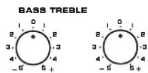 YAMAHA DSPA1 - Adjusting the BASS and TREBLE controls - 1