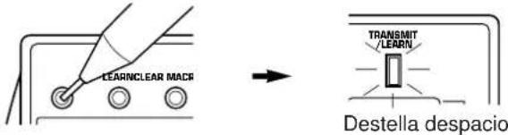 LEARN/CLEAR MACR TRANSMIT /LEARN Destella despacio