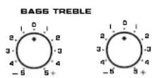 YAMAHA DSPA1 - Afstellen van de BASS en TREBLE regelaars - 1