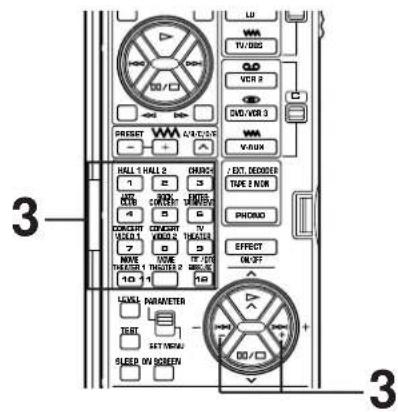3 HALL 1 HALL 2 CHICK 1 E 3 OFF ON/OFF CONCEPT COVERAGE TV SOLD 1 VOUT ON/OFF TIME THATTON 2 10-11 LEVEL PARAMETER TEXT LEFT/WAYING SLEEP ON SCREEN EXT. DEODDER TAPE 2 NON PHOTO EFFECT ON/OFF DD/DB V/R 2 V/R 3 V/AUX LD TV/DIS VDR 2 DVD/VDR 3 +/-